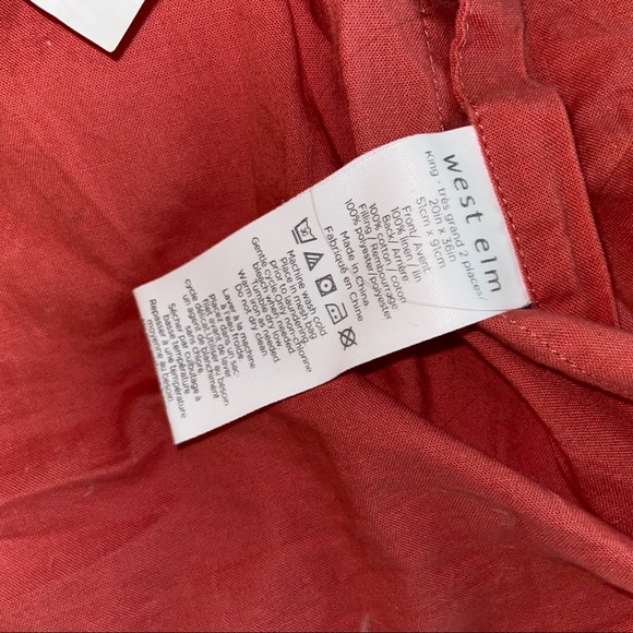 West Elm Belgian linen king size pillowcases - Picture 3 of 4